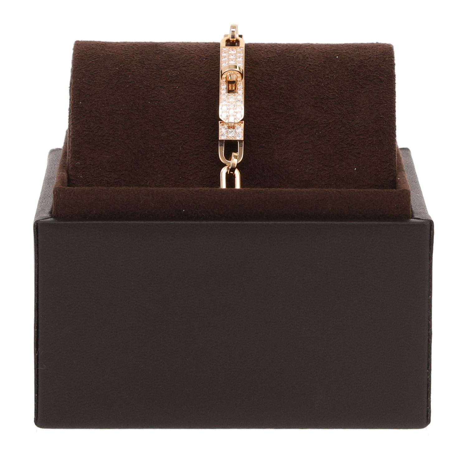 Bracciale doppio Hermès Kelly Chaîne modello piccolo in oro giallo e diamanti