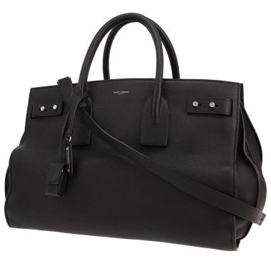 Bolso de mano Saint Laurent  Bolso de día mediano  de piel granulada negra