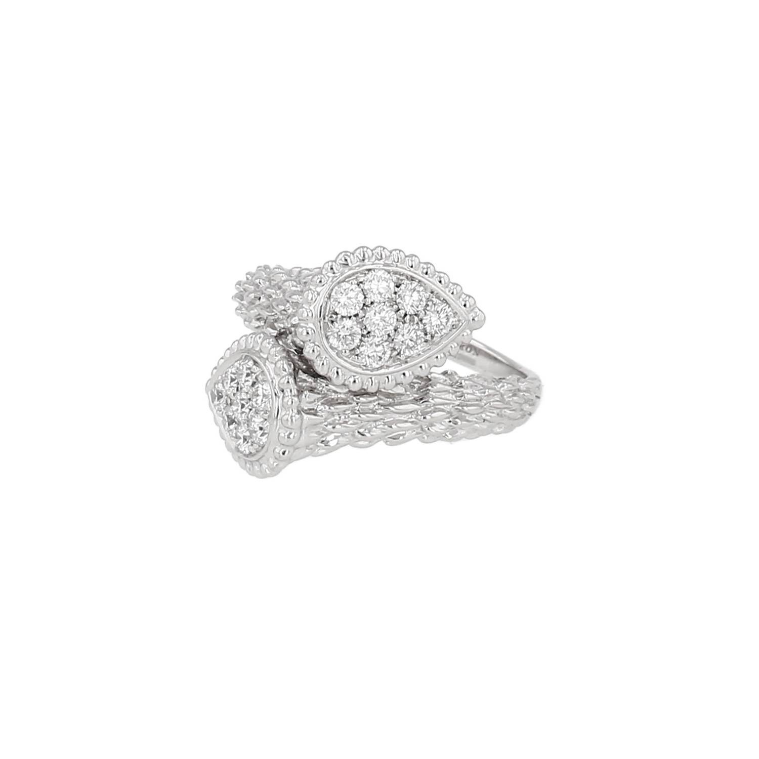 Bague Boucheron Serpent Bohème Toi & Moi or blanc occasion Bague Boucheron Serpent Bohème Toi & Moi or blanc occasion
