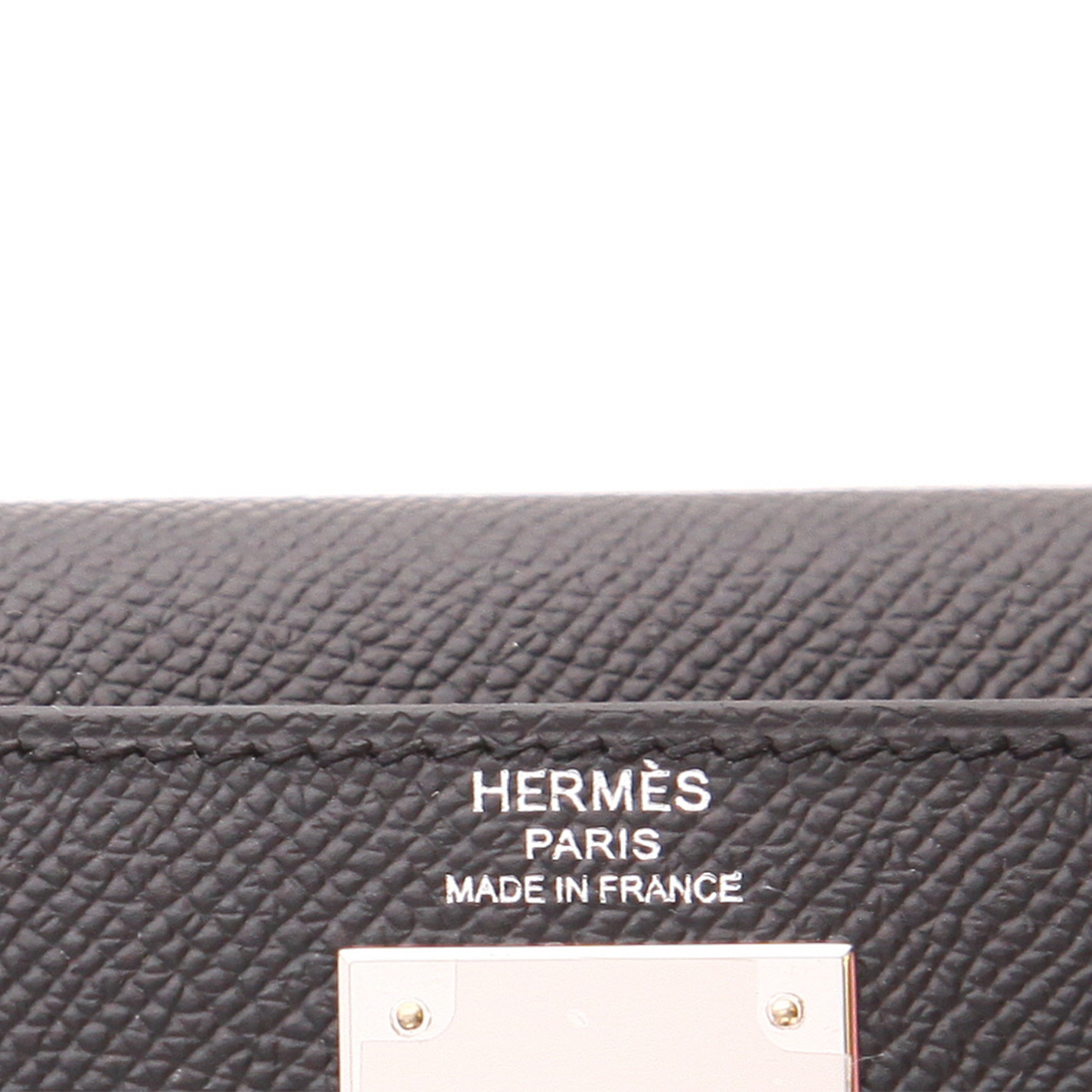 Hermès Kelly 28 cm handbag in black Epsom leather - Detail D2