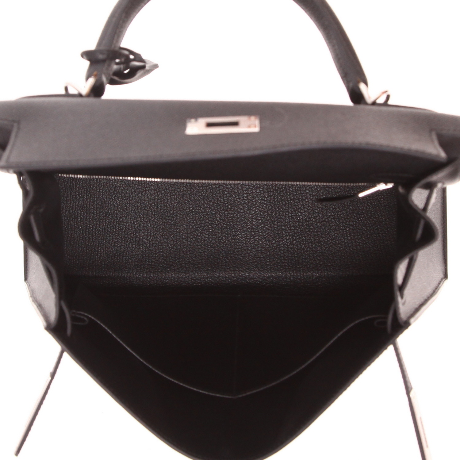 Borsa Hermès Kelly da 28 cm in pelle Epsom nera - Detail D3