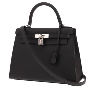Sac à main Hermès  Kelly 28 cm en cuir epsom noir
