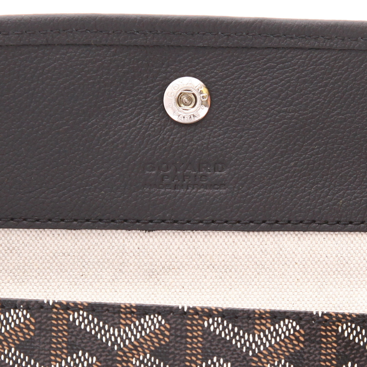 Goyard Saint-Louis tote bag in black Goyardine canvas and black leather - Detail D2
