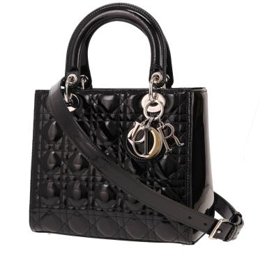 Dior Lady Dior handbag in black patent leather