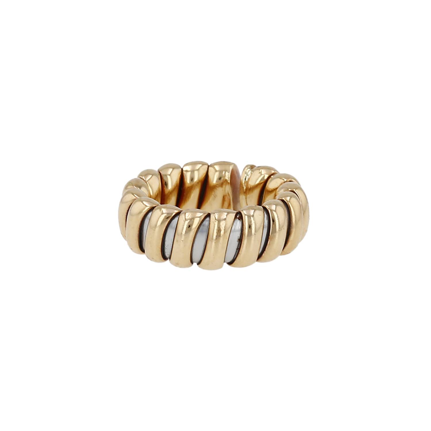 Bague Bulgari or jaune acier semi-rigide occasion Bague Bulgari or jaune acier semi-rigide occasion
