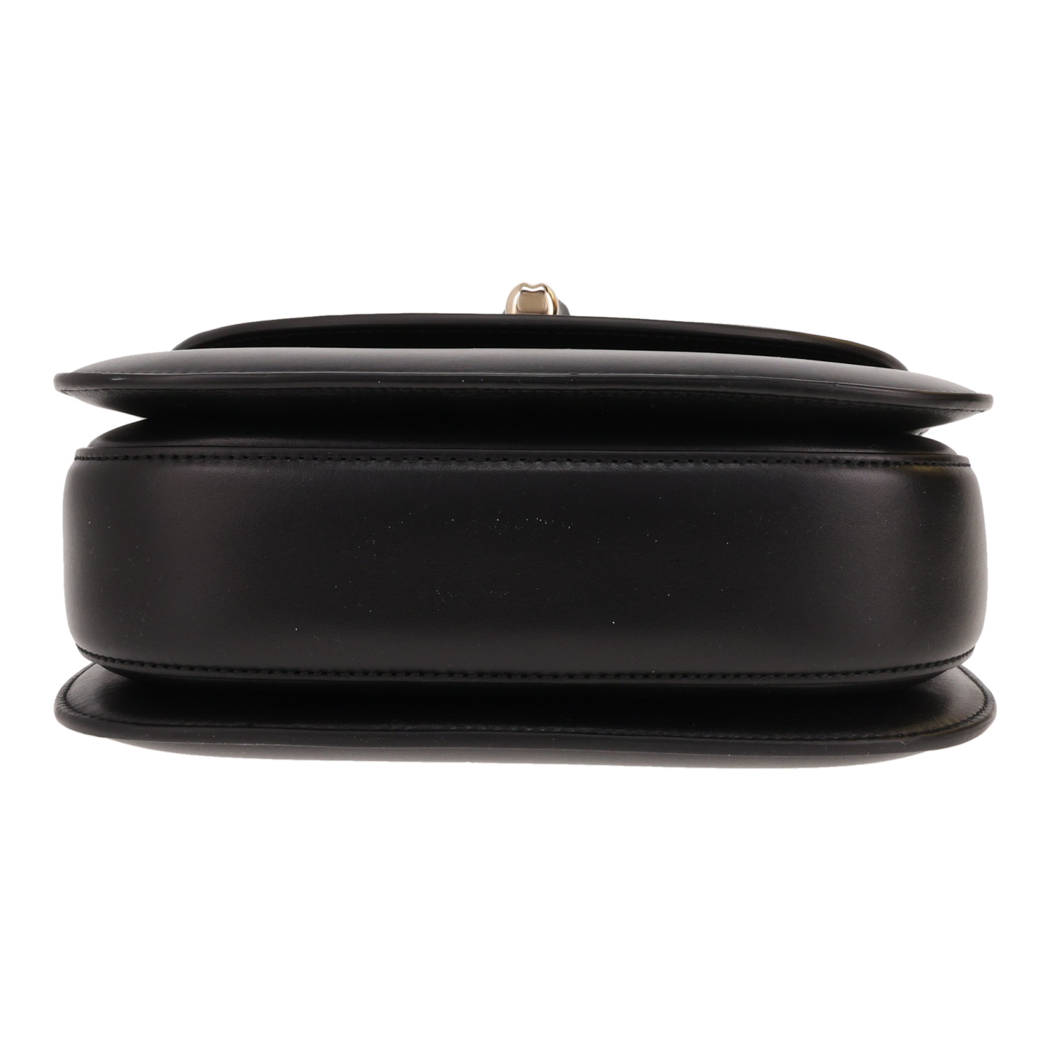 Gucci Bambou handbag in black smooth leather and Bambou - Detail D1