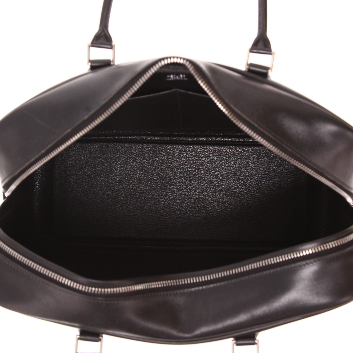 Sac à main Hermès  Plume en cuir box noir - Detail D3