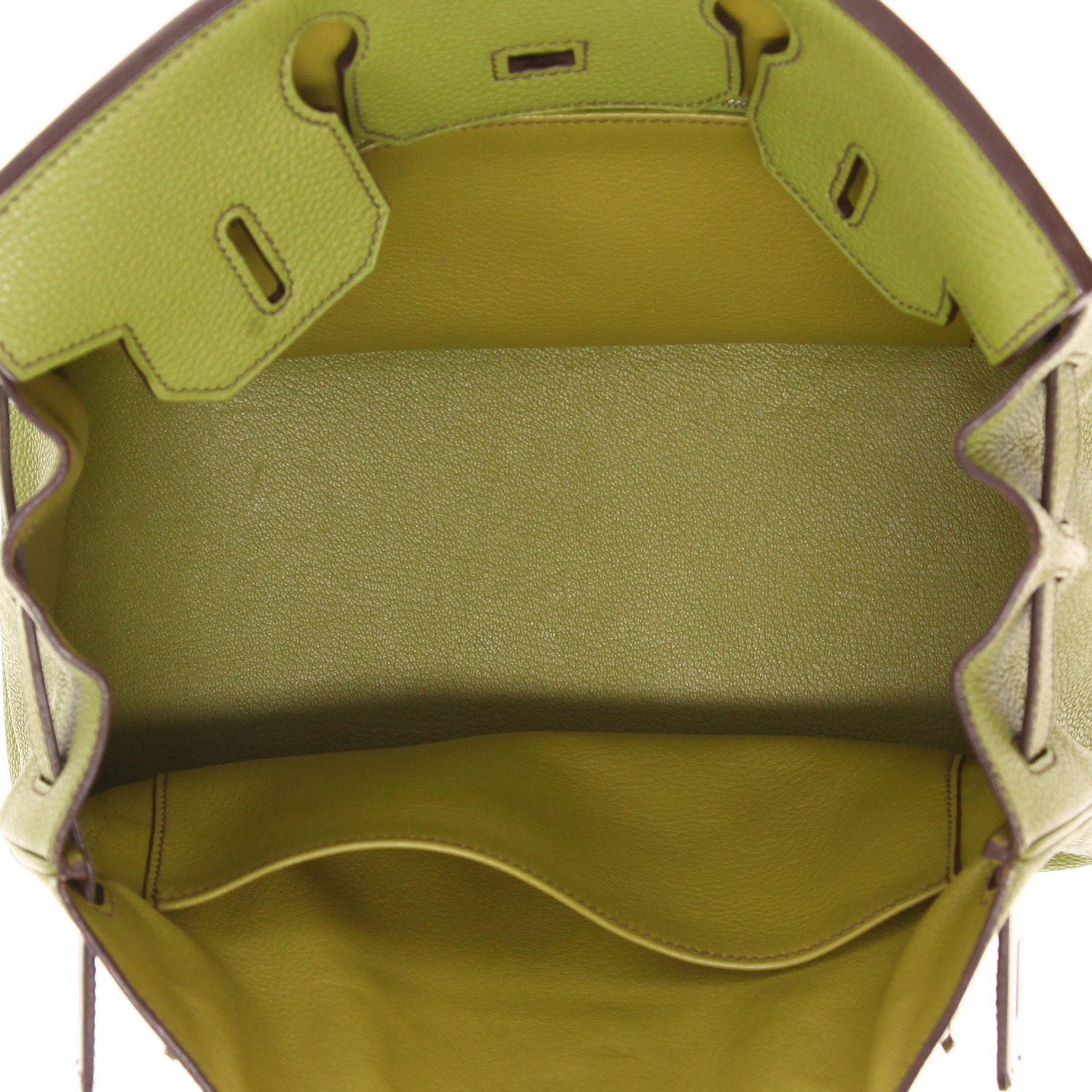 Sac à main Hermès  Birkin 30 cm en cuir togo vert-anis - Detail D3