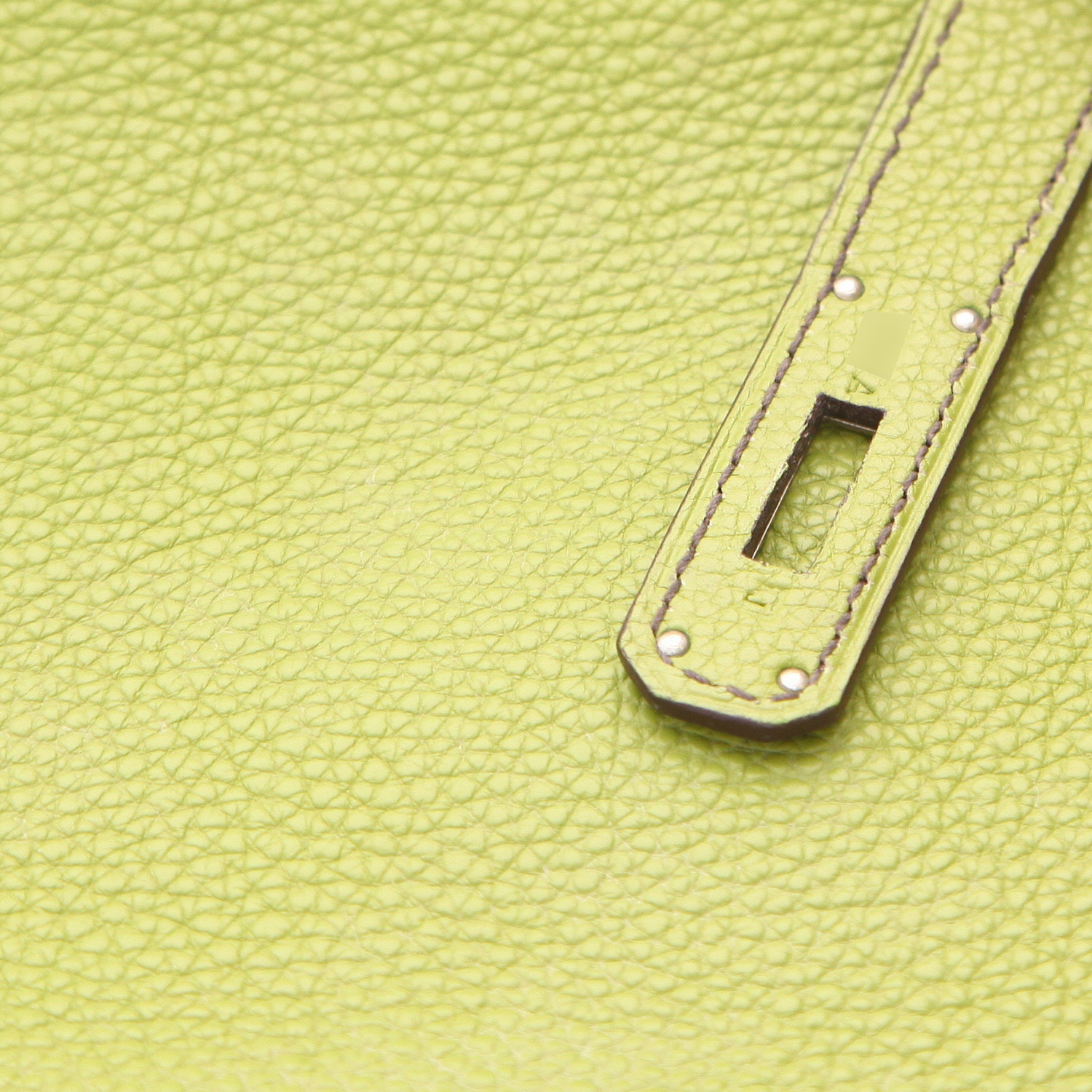 Sac à main Hermès  Birkin 30 cm en cuir togo vert-anis - Detail D4