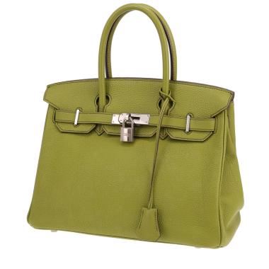 Borsa Hermès Birkin da 30 cm in pelle Togo verde Anis