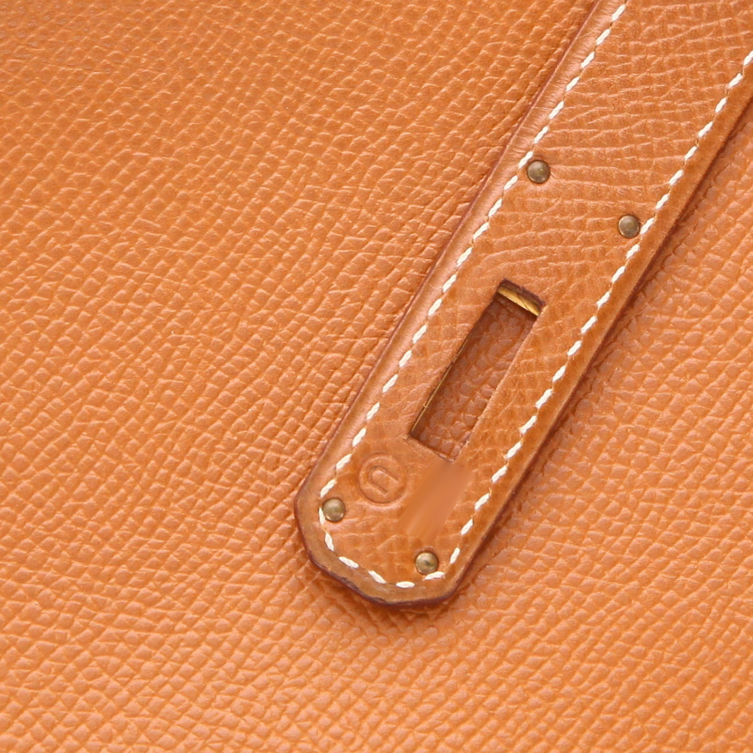 Borsa Hermès Kelly 32 cm in pelle Courchevel Gold - Detail D4