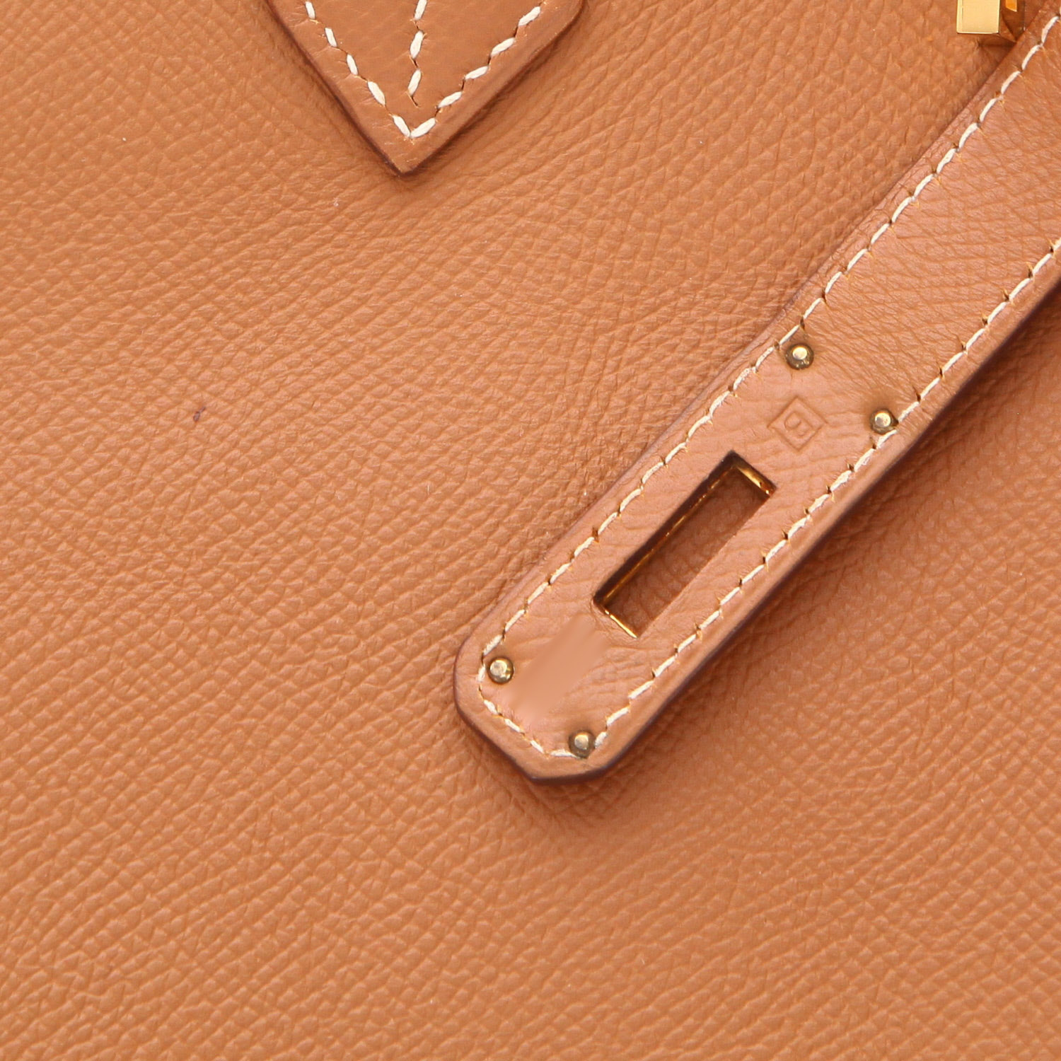Sac à main Hermès  Birkin 40 cm en cuir Courchevel gold - Detail D4