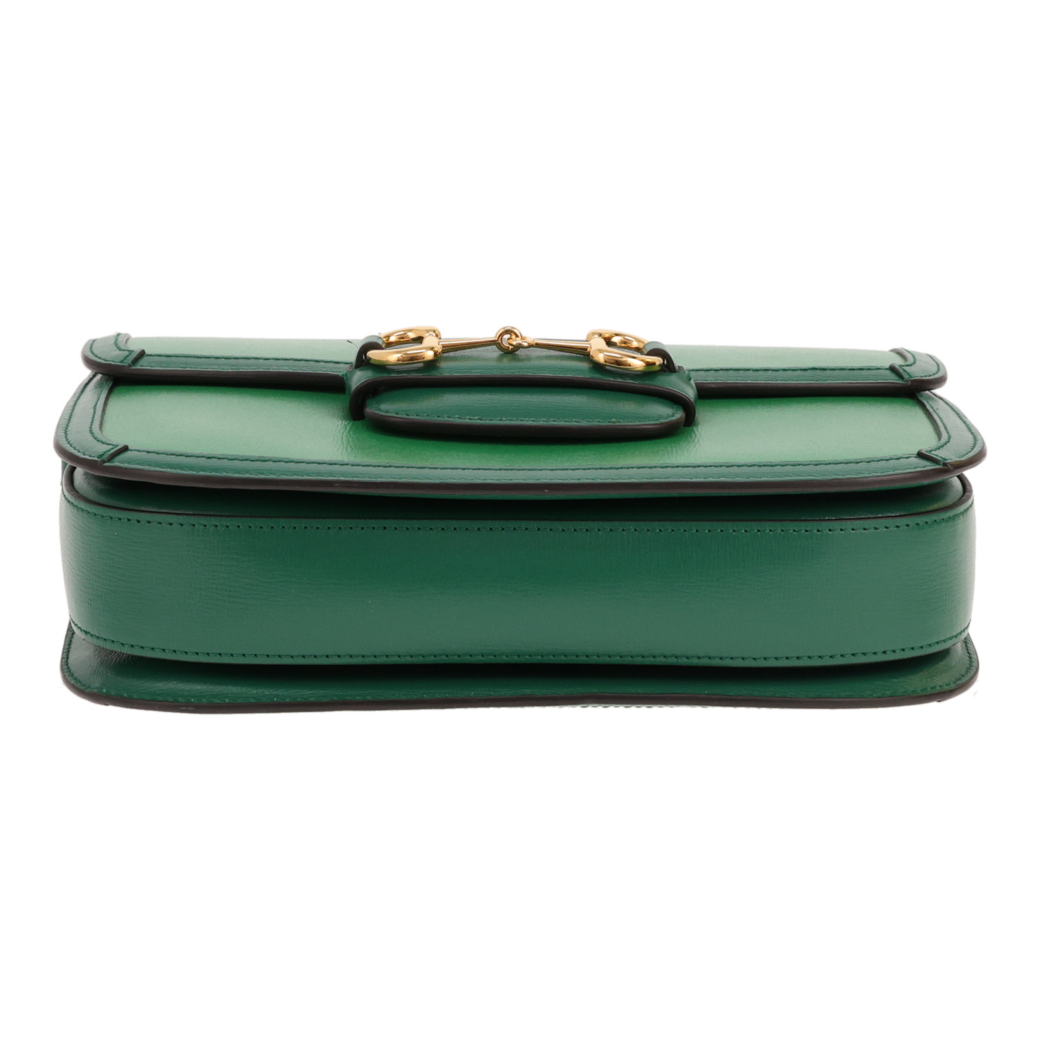 Bolso bandolera Gucci 1955 Horsebit de piel verde - Detail D1