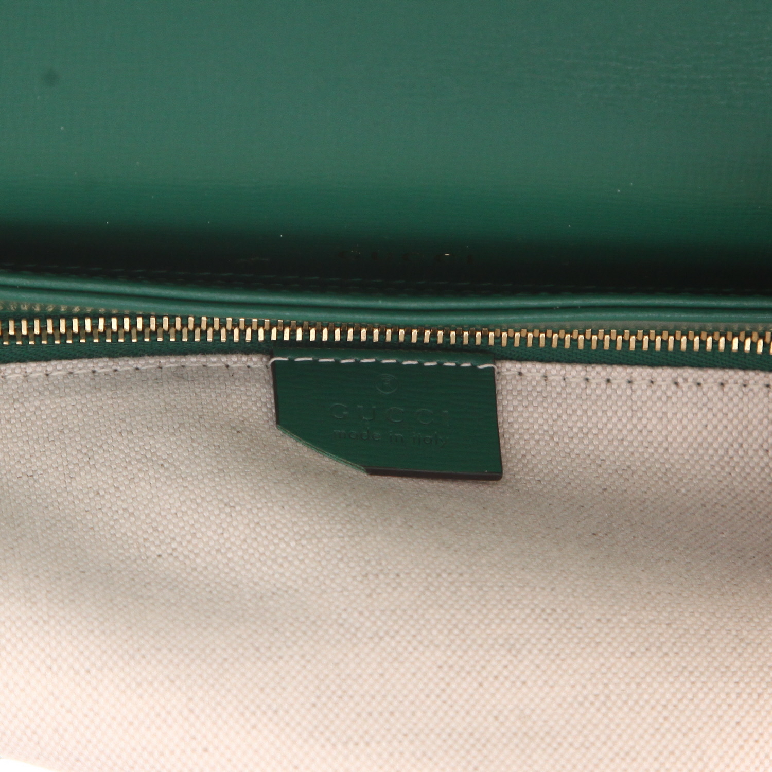 Borsa a tracolla Gucci 1955 Horsebit in pelle verde - Detail D2