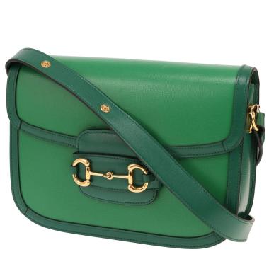 Sac bandoulière Gucci  1955 Horsebit en cuir vert
