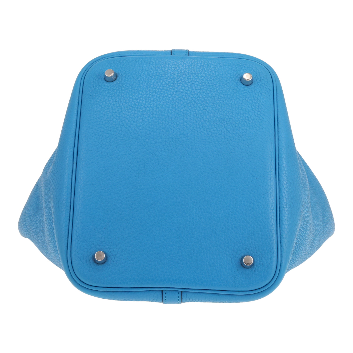 Hermès Picotin 22 cm handbag in Bleu Zanzibar ‘Clémence’ calfskin - Detail D1
