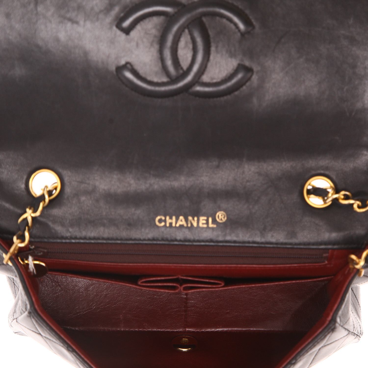 Borsa a tracolla Chanel  Mademoiselle in pelle trapuntata nera - Detail D3