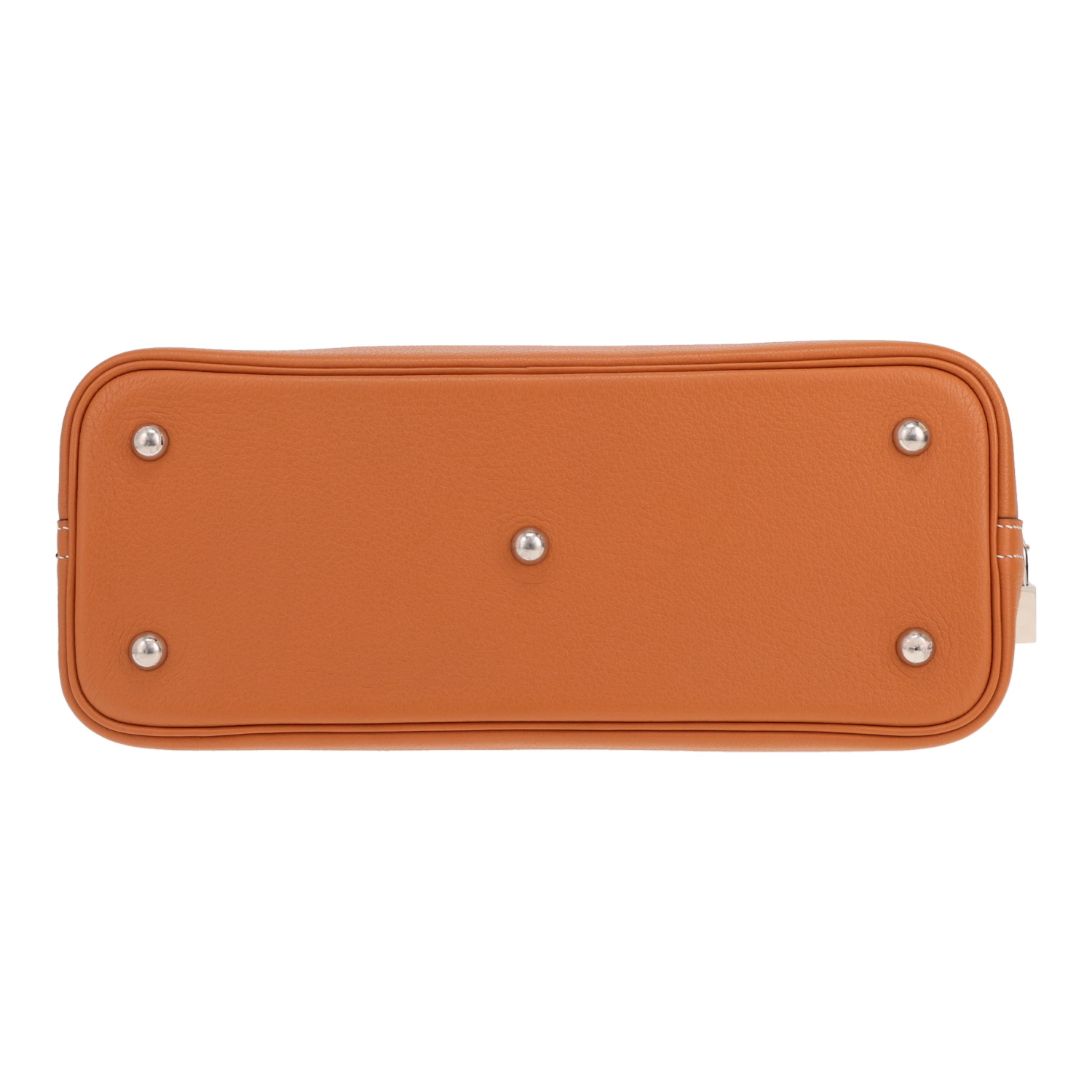 Hermès Bolide 30 cm handbag in Novillo gold calfskin - Detail D1