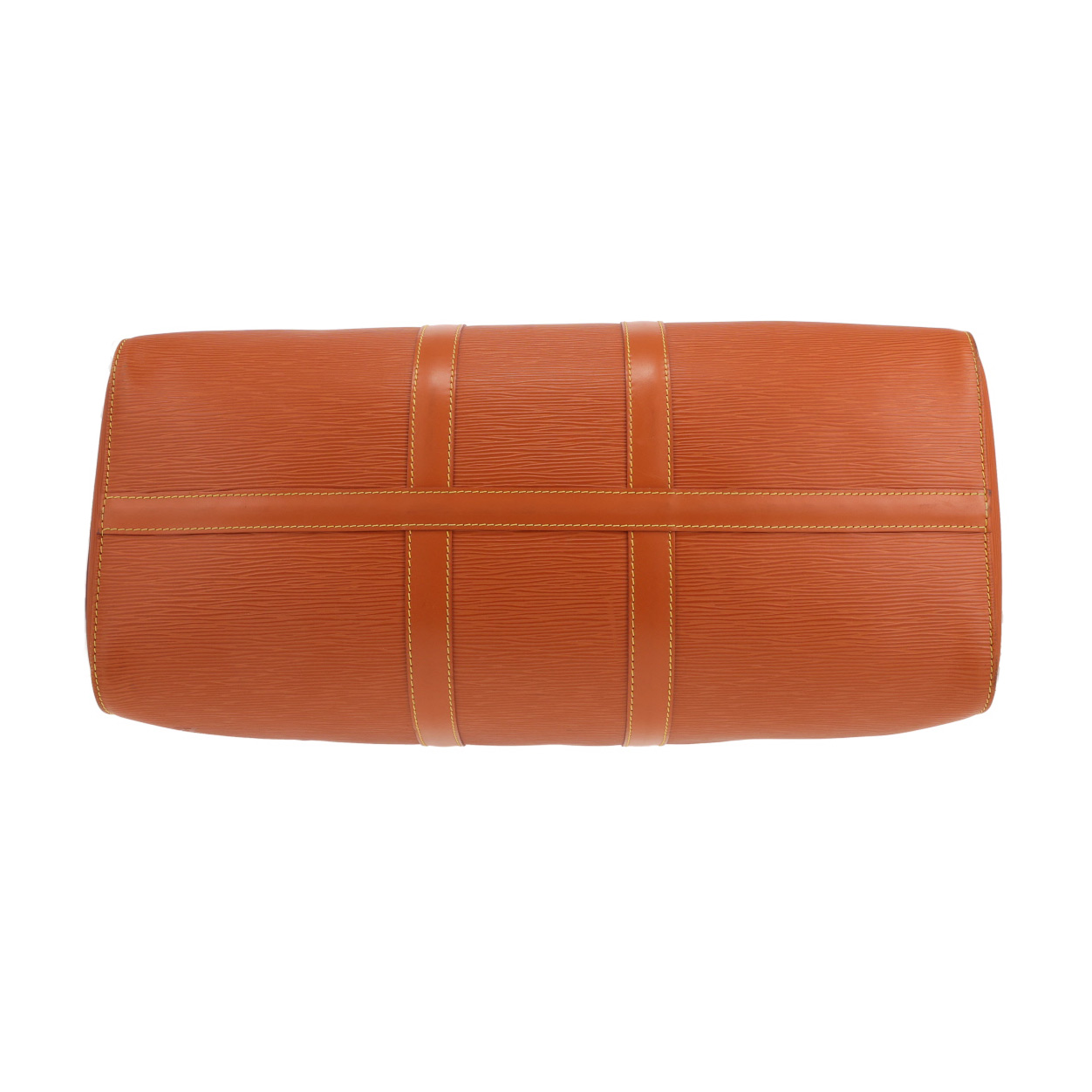 Louis Vuitton Keepall 45 travel bag in gold Épi leather - Detail D1