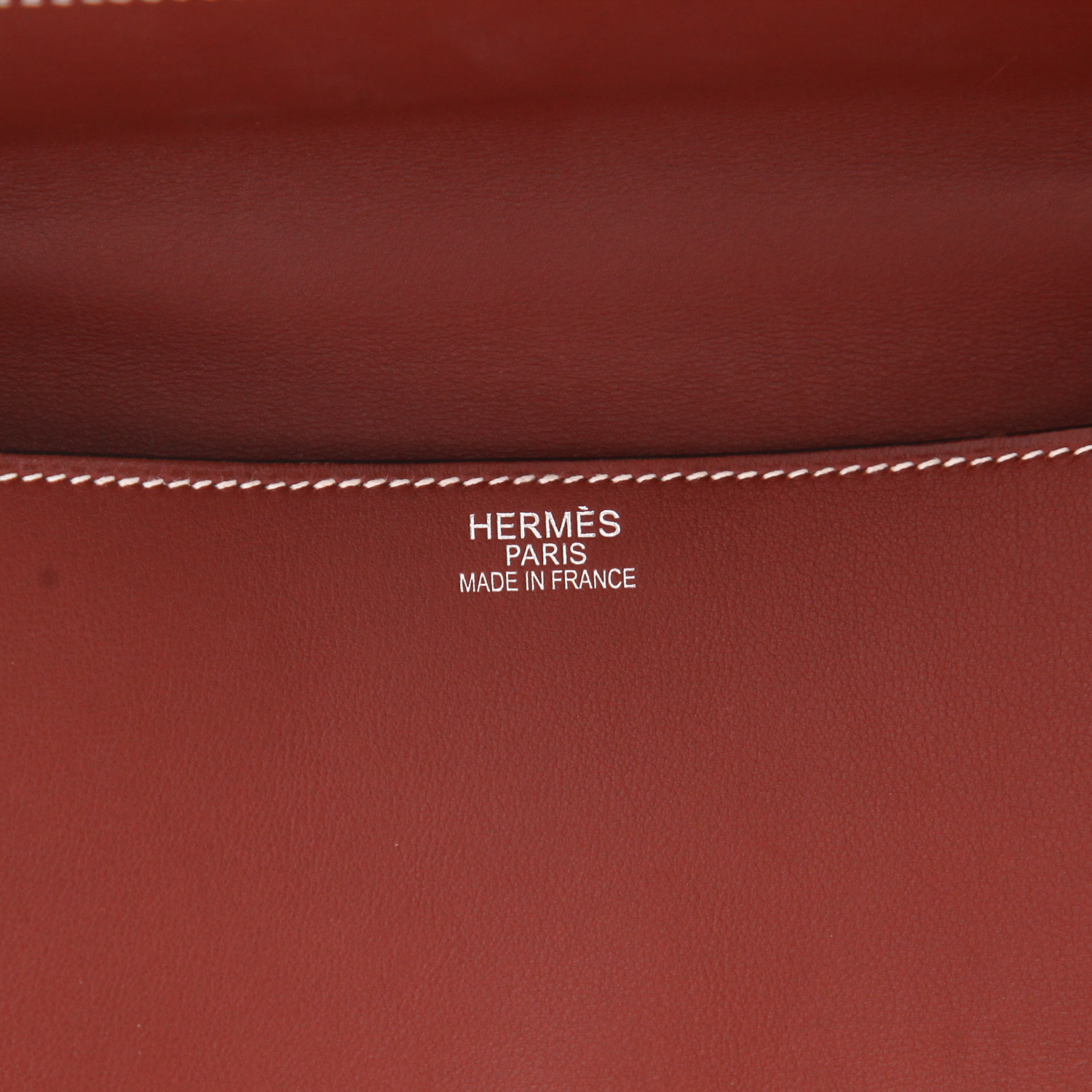 Hermès Kelly Flat handbag in red Swift leather Rouge H - Detail D2