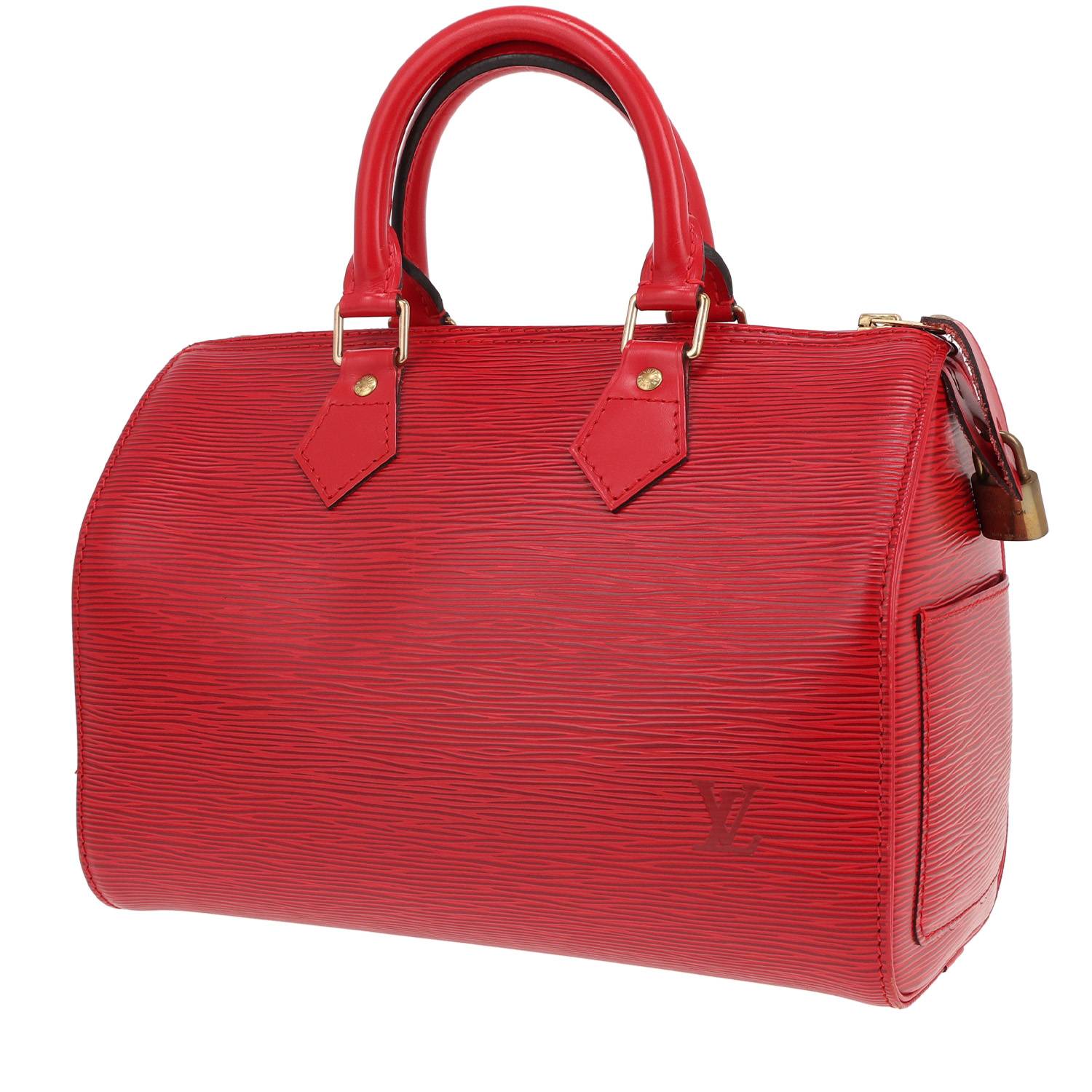 Louis Vuitton Speedy 25 Cuir Épi Rouge 1994 Occasion