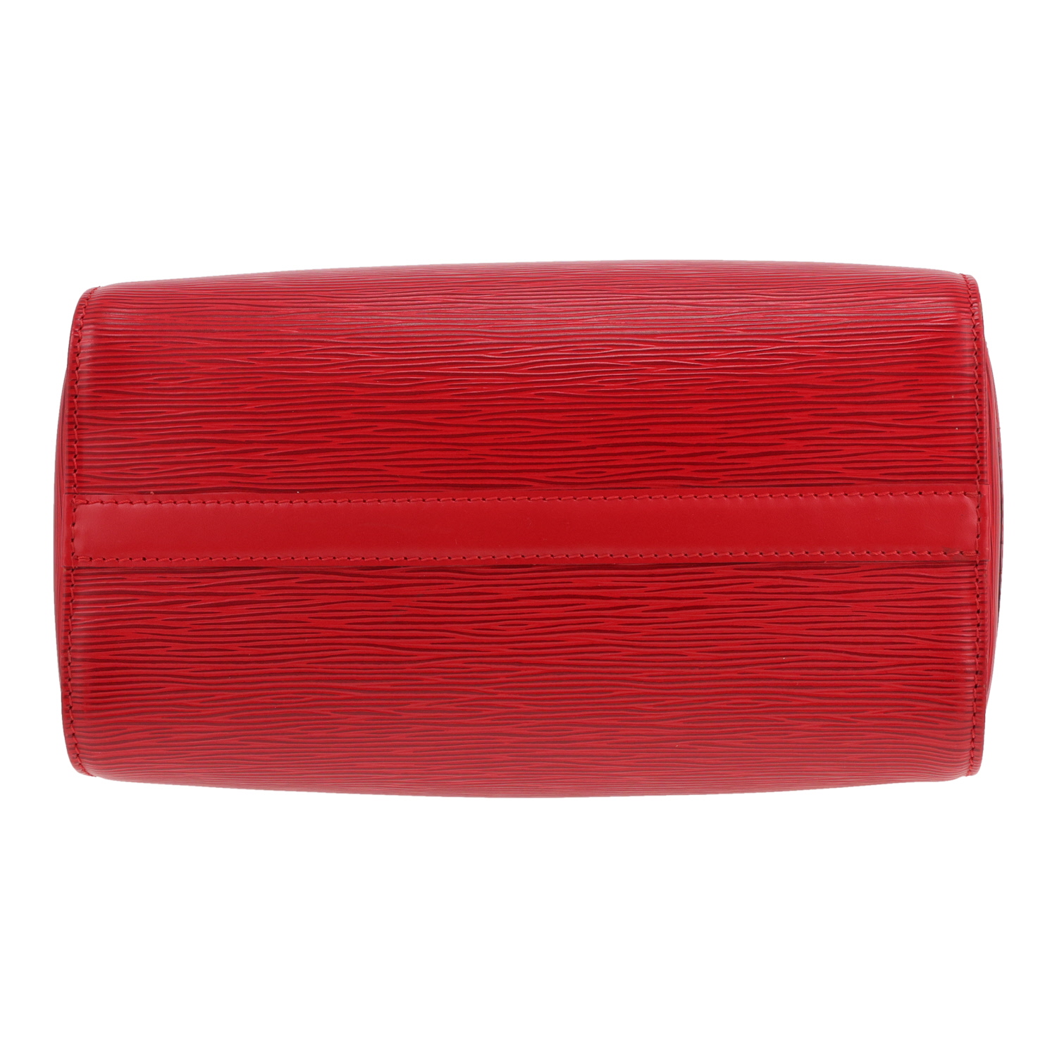 Louis Vuitton Speedy 25 handbag in red Épi leather - Detail D1