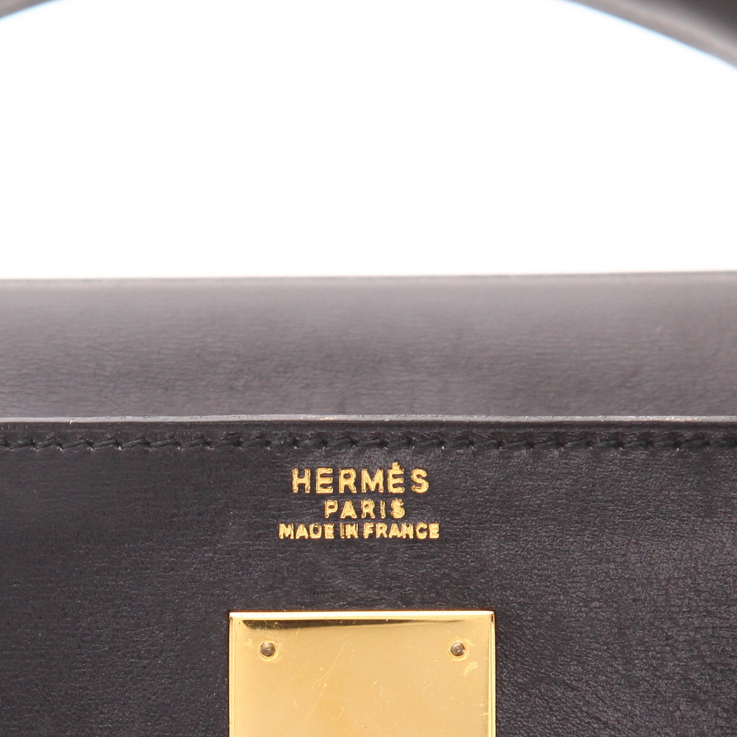 Sac à main Hermès  Kelly 32 cm en cuir box noir - Detail D2