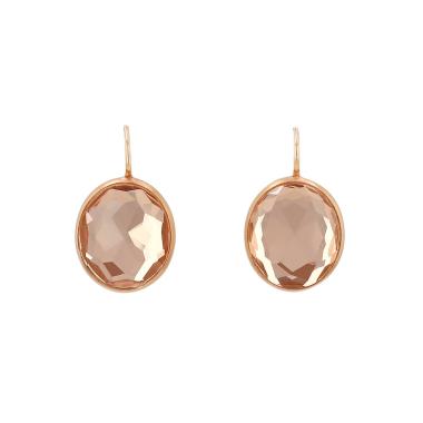 Coppia di orecchini Pomellato Narciso in oro rosa e quarzo