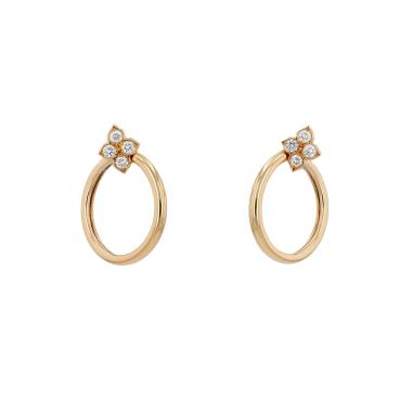 Par de aros «Inde Mystérieuse» de Cartier, en oro amarillo y diamantes