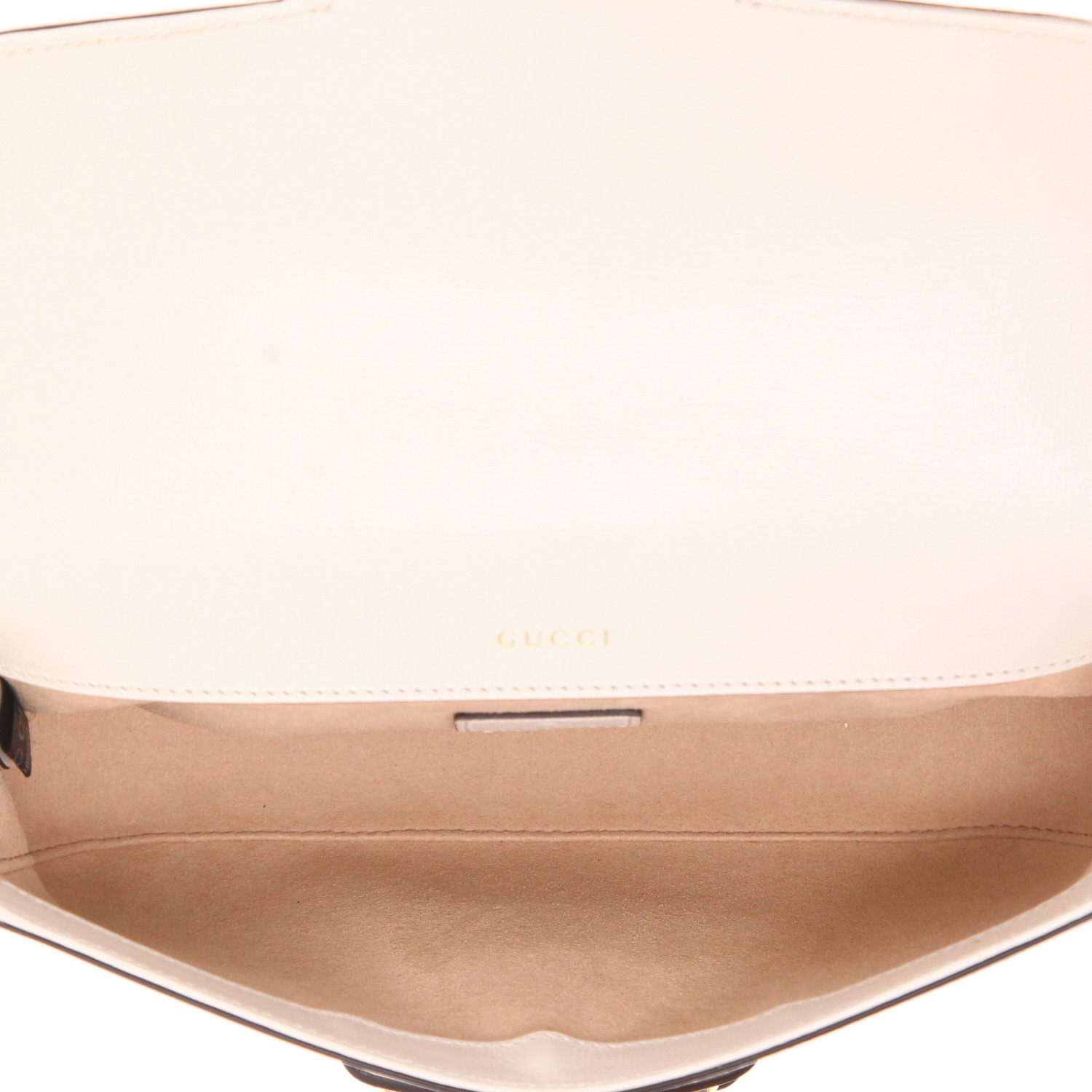 Bolso Gucci 1955 Horsebit East-West de piel blanca - Detail D3