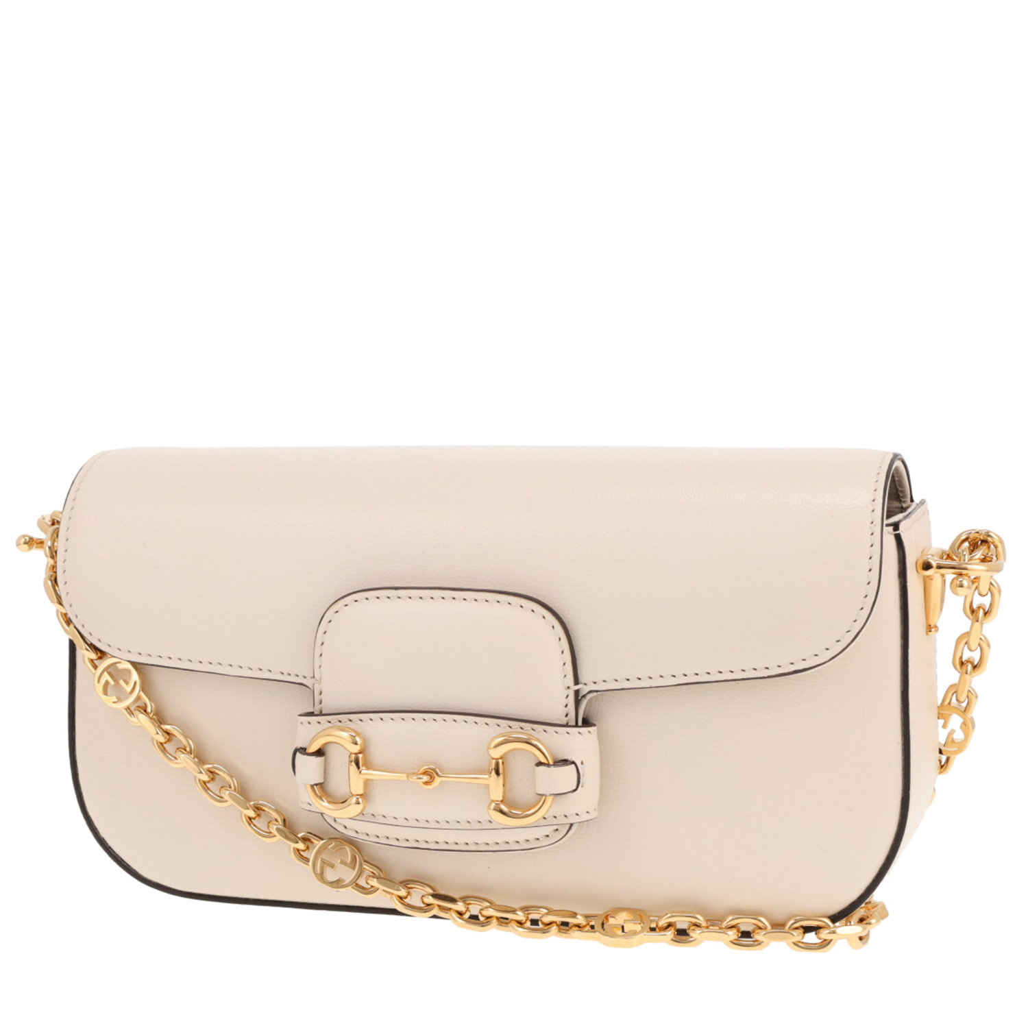 Gucci 1955 Horsebit East-West handbag in white leather - Detail D4