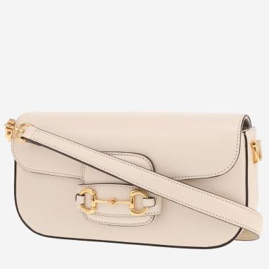 Gucci 1955 Horsebit East-West handbag in white leather