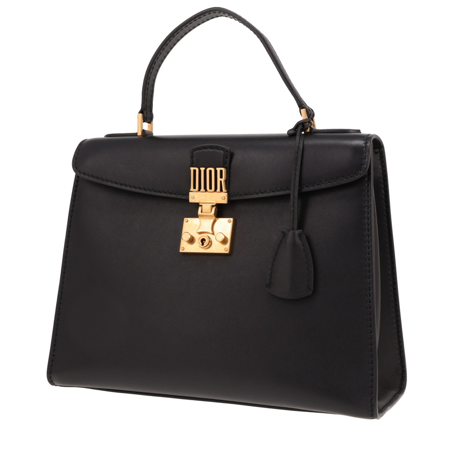 Dioraddict shoulder bag in black leather - Detail D4