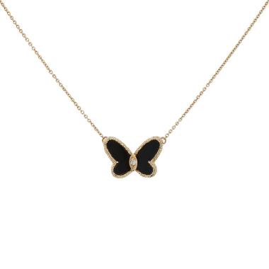 Collana Van Cleef & Arpels in oro giallo, onice e diamanti
