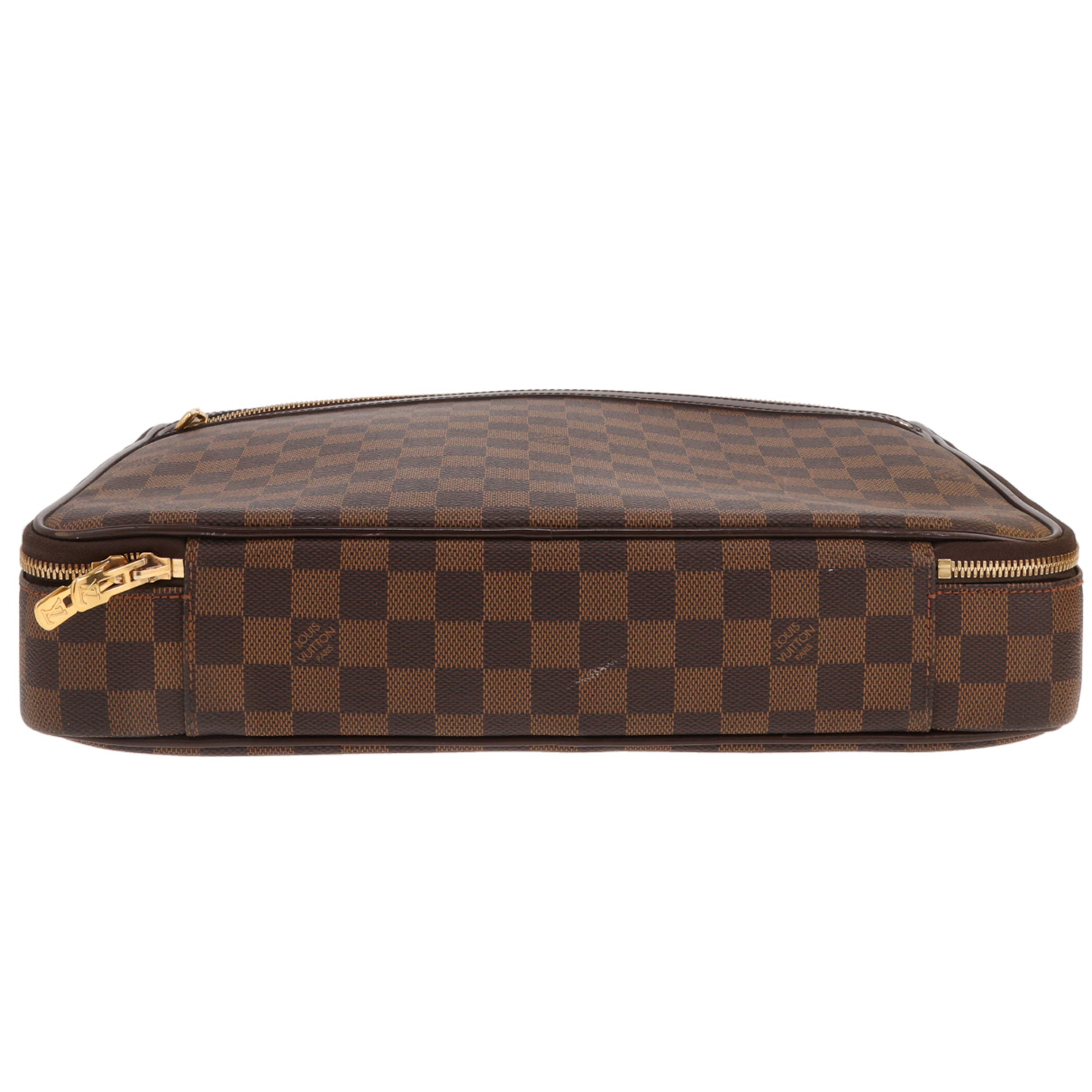 Louis Vuitton Sabana briefcase in brown checkered canvas and ebony leather - Detail D1