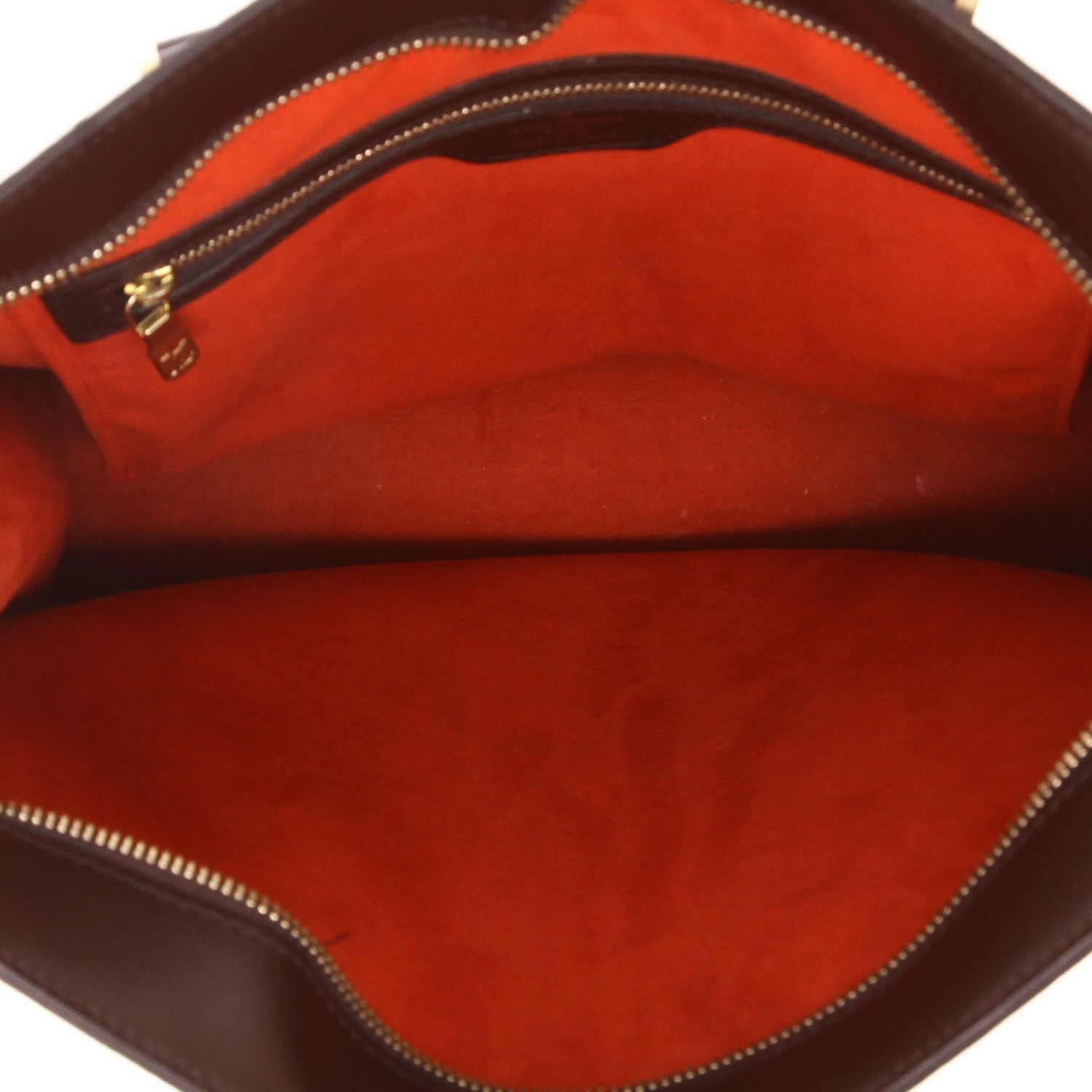 Bolso Louis Vuitton «Venice» en lona Damier Ébène y piel brillante marrón - Detail D3