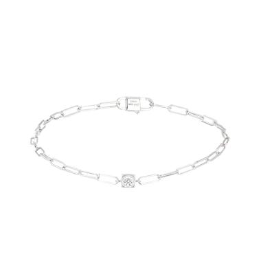 Pulsera Le Cube Diamant de Dinh Van en oro blanco y diamante