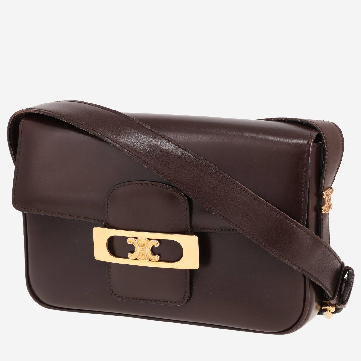 Borsa Celine vintage in pelle marrone