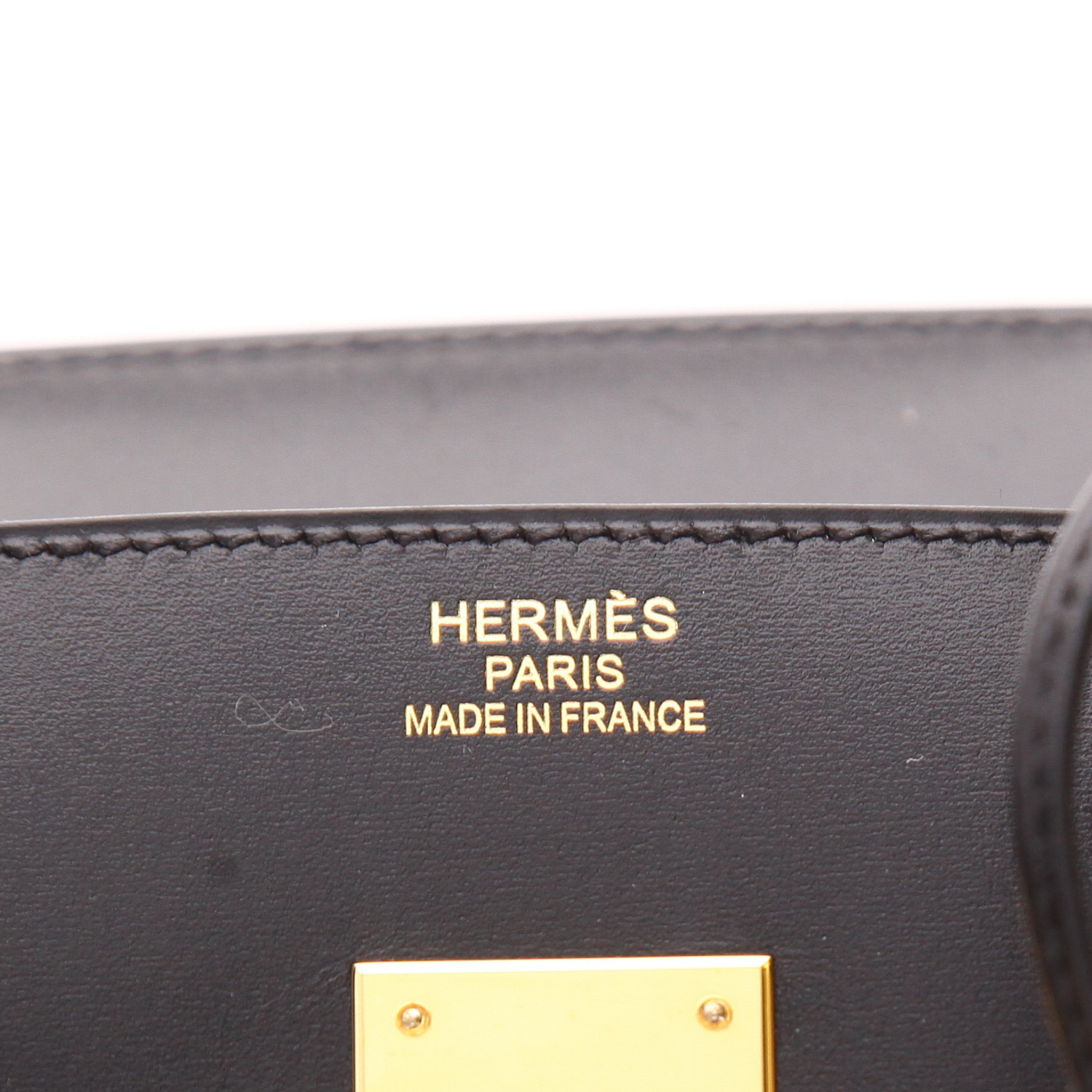Sac à main Hermès  Birkin 35 cm en cuir box noir - Detail D2