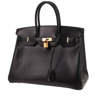 Sac à main Hermès  Birkin 35 cm en cuir box noir