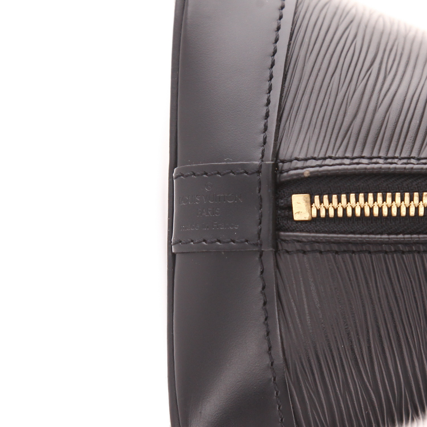Bolso Louis Vuitton Alma de piel Épi negra - Detail D2