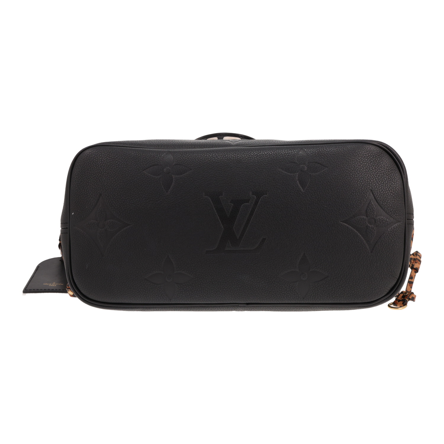 Bolso de mano Louis Vuitton Neverfull, edición limitada Wild at Heart, de piel con el monograma estampado en Noir - Detail D1