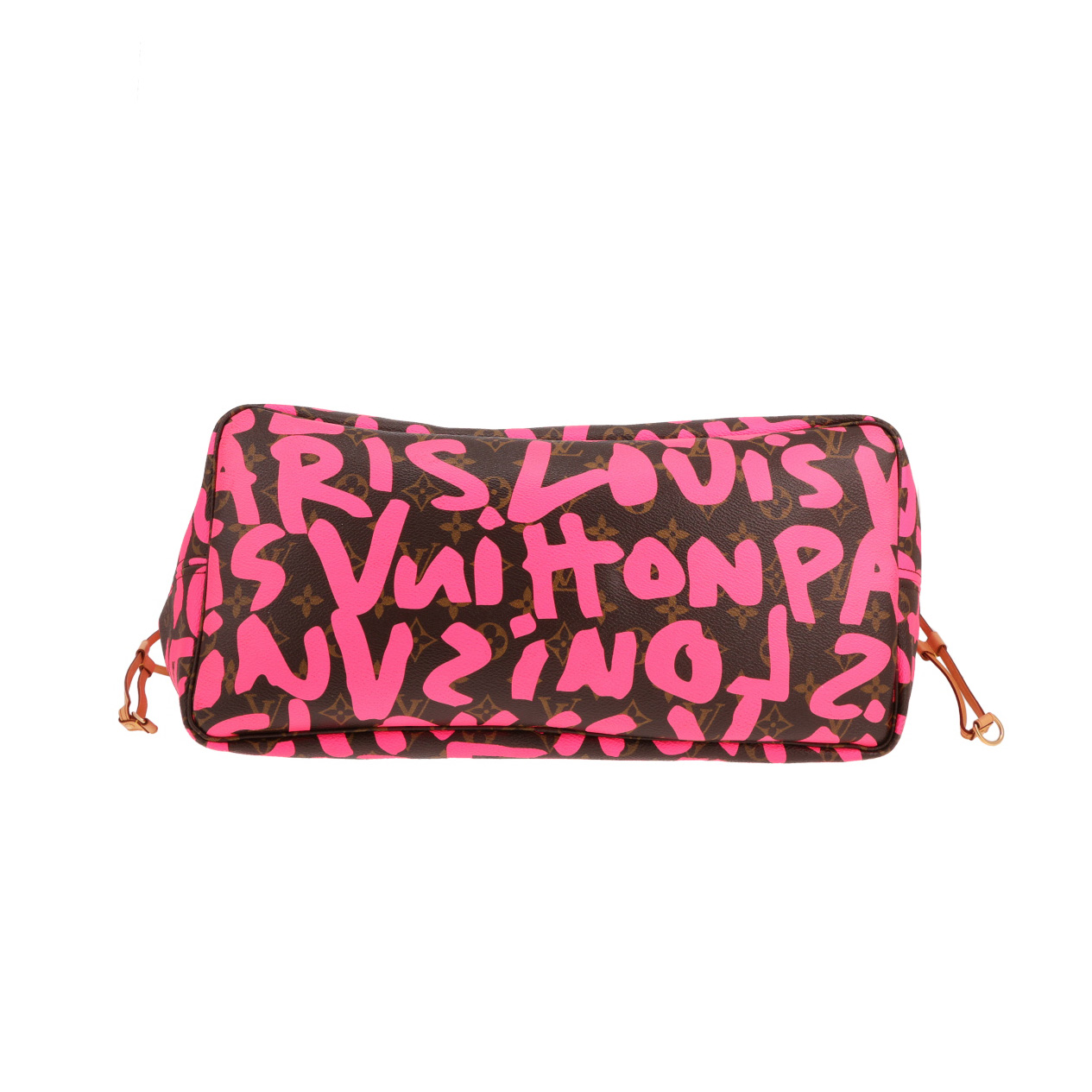 Louis Vuitton Neverfull Limited Edition large tote bag in brown and pink Monogram canvas and natural leather - Detail D1
