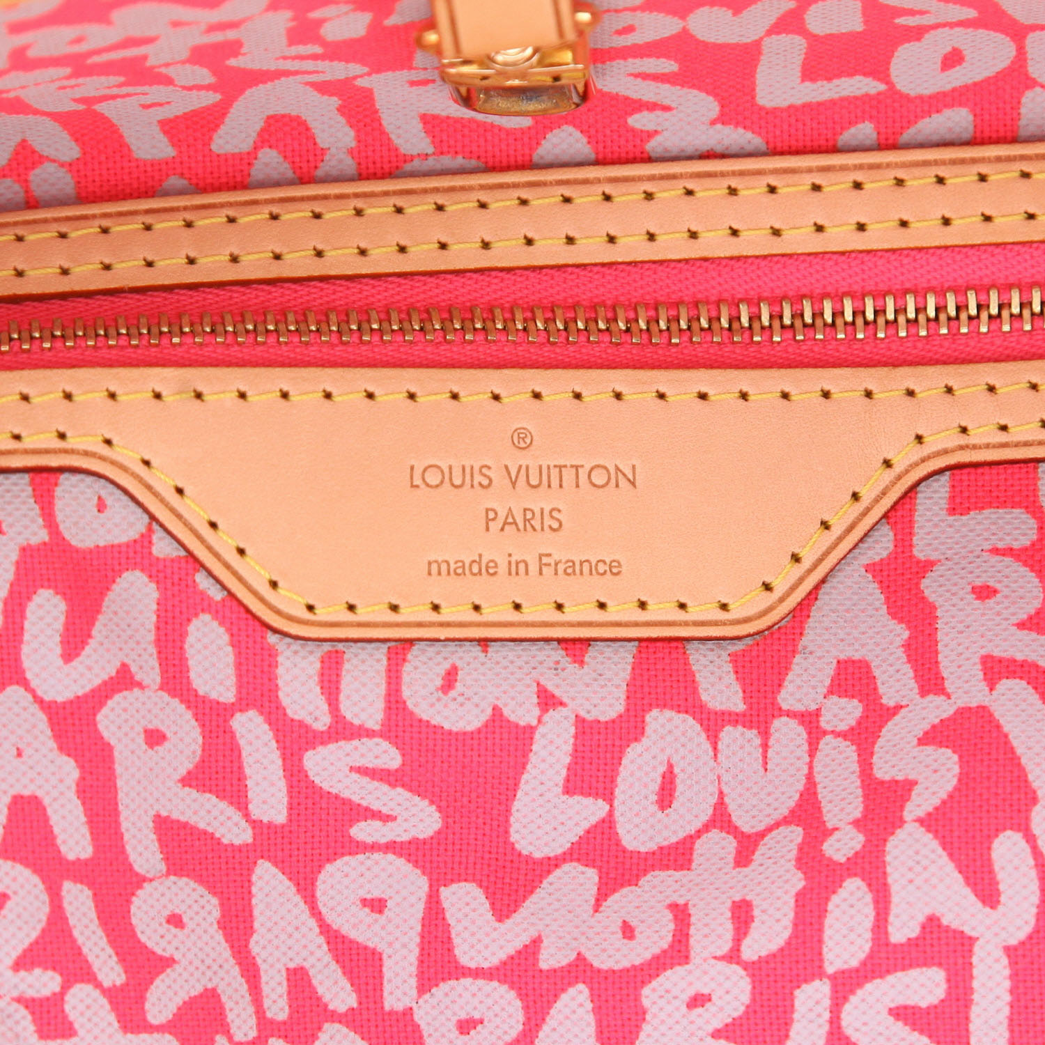 Louis Vuitton Neverfull Limited Edition large tote bag in brown and pink Monogram canvas and natural leather - Detail D2
