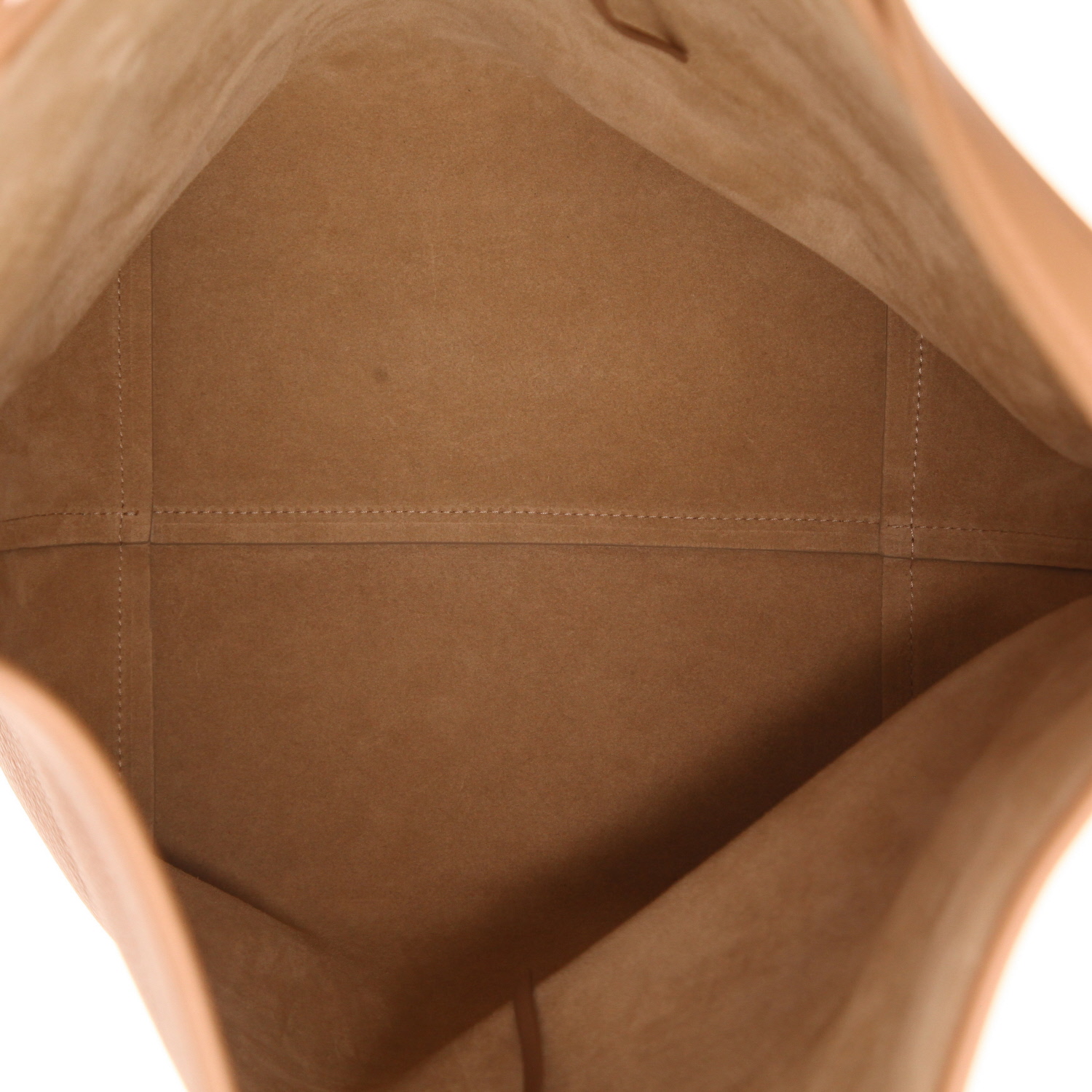 The Row N/S Park Tote in camel-brown grained leather - Detail D3