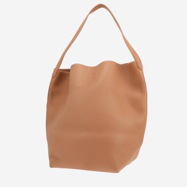 Sac cabas The Row  N/S Park Tote en cuir grainé marron camel