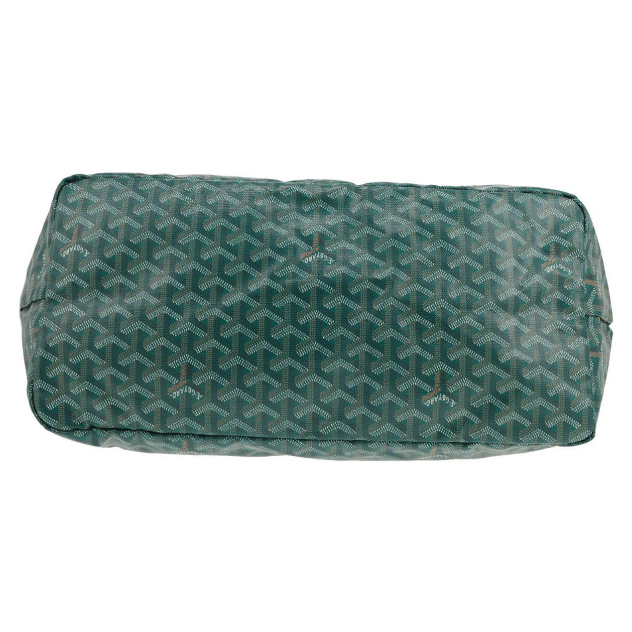Borsa shopping Goyard Saint-Louis in tela Goyardine verde e pelle verde - Detail D1