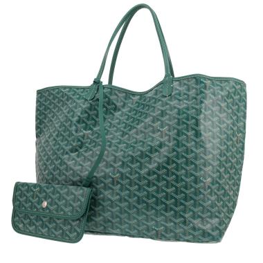 Goyard Saint-Louis tote bag in green Goyardine canvas and green leather