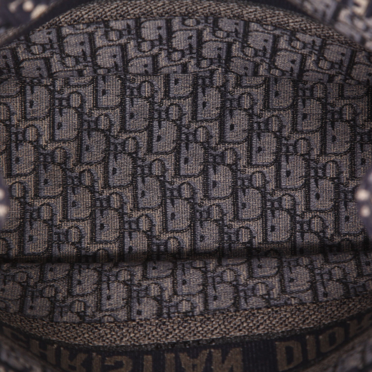 Dior Book Tote, medium size, in blue and beige Oblique Monogram canvas - Detail D3