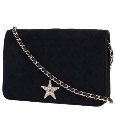 Chanel ‘Wallet on Chain’ shoulder bag in black suede calfskin